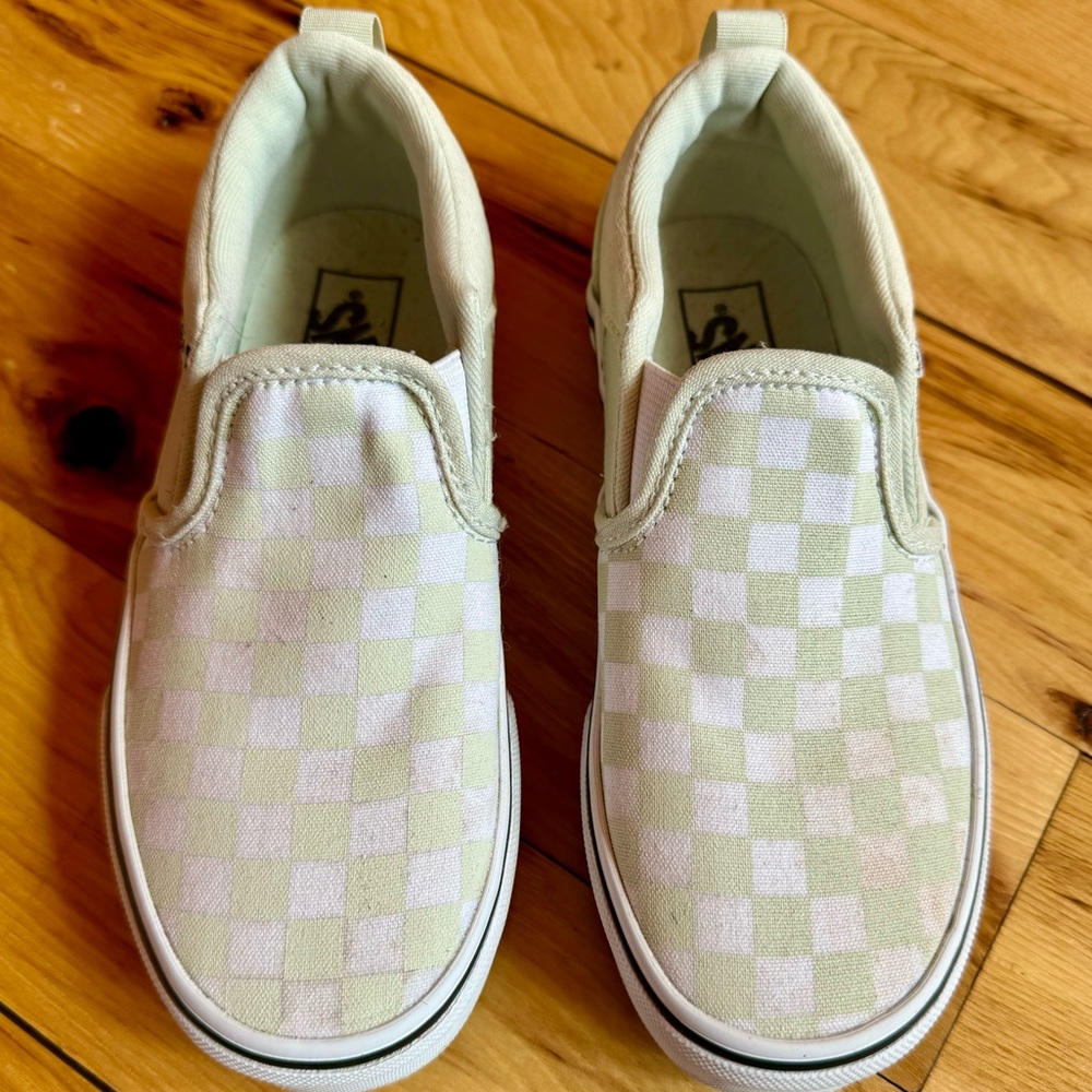 Vans never worn size 13 light mint green